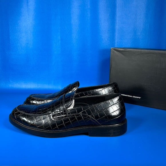 INC International Concepts - Black Croc Loafers - 11.5 - New in box - Picture 1 of 8